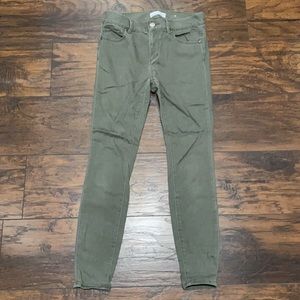 Loft green skinny jean size 2